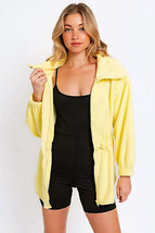 Le Lis Zip Up Waist Drawstring Soft Fleece Jacket - $25.28