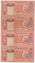 Angola, 10 Kwanzas, Lotto Di 4 Banconote Banco Nacional De Angola - $11.31