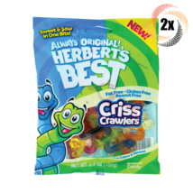 2x Bags Herbert&#39;s Best Criss Crawlers Assorted Flavor Gummi Worms | 3.5oz - £8.75 GBP