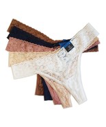 INC International Concepts 5-Pack Lace Thong XL carob navy pink almond w... - $27.00