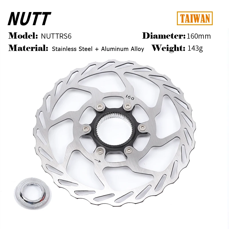 NUTT 140mm 160mm 180mm Disc ke Rotor Centerlock Mountain Road Bike MTB Heat Diss - $52.81