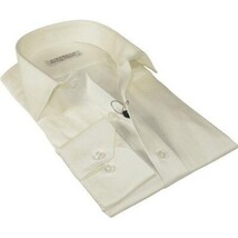 Mens 100% Italian Sheen Cotton Shirt High Quality SORRENTO Turkey 4791 Ivory image 4