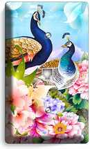Floral Peacock Birds Colorful Feathers Phone Telephone Cover Plate Room Hd Decor - £8.91 GBP