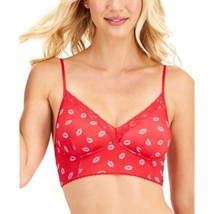 INC International Concepts Womens Small Red Lips Kiss Lace Trim Bralette - $14.48