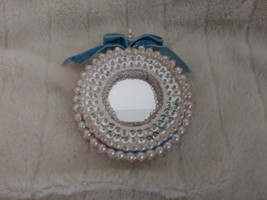Handmade Christmas Ornament Large 4&quot; Beaded &amp; Sequin Double Sided Vintage - £27.05 GBP