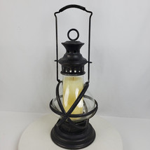 Vintage Farmhouse Lantern w/ Candle 16 Inch Tall Plus Handle Indoor Outdoor - $59.84