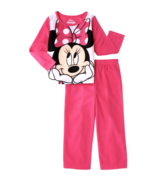AME Baby Girl 2-Piece Long-Sleeve Flannel Sleepwear Set, Minnie Mouse, S... - £11.75 GBP