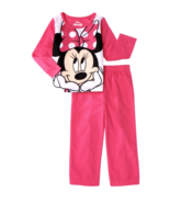 AME Baby Girl 2-Piece Long-Sleeve Flannel Sleepwear Set, Minnie Mouse, S... - £11.17 GBP