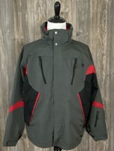 HAWKE &amp; CO. Winter Ski Jacket Men&#39;s Size Large Grey/Red Water/Wind Resis... - £27.24 GBP