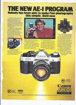 1981 Canon AE-1 Program SLR Camera Print Ad Vintage Electronics 8.5" x 11" - $19.75