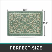 Dexi Door Mat Indoor Rugs for Entryway Non Slip Washable, 23.5x35.5, Dark Green - £27.97 GBP