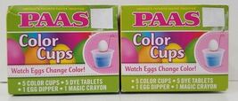 Lot of 2 PAAS Color Cups Easter Egg Decorating Dye Kit - $12.72