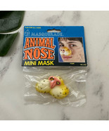 Masquerade Vintage Animal Nose Mini Mask New Tiger Soft Vinyl Easy Costume - $15.83
