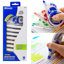 10Pc Jumbo Correction Tape Student White Out Roller School Supply Statio... - $26.99