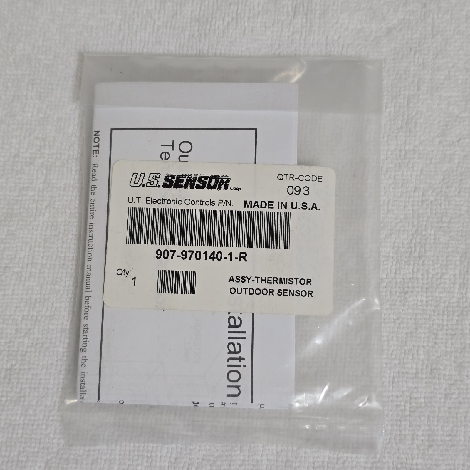 Assy Thermistor Outdoor Sensor 907-970140-1-R U.S. Sensor New - $23.76