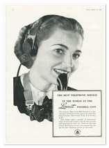 Print Ad Bell System Best Telephone Lowest Cost Vintage 1938 Advertisement - £9.67 GBP