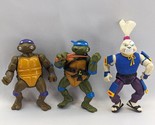 Playmates 1988 Teenage Mutant Ninja Turtles Donatello, Leonardo, Usagi Y... - $27.99