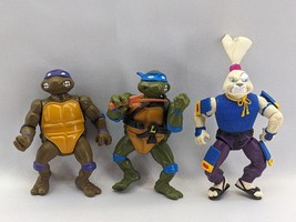 Playmates 1988 Teenage Mutant Ninja Turtles Donatello, Leonardo, Usagi Y... - £22.42 GBP