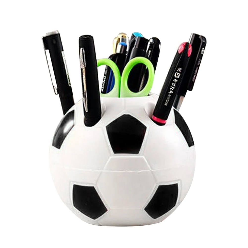 Multifunctional Cute Football Shaped Pen Holder Durable Plastic Pencil Storage R - £84.84 GBP