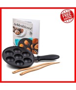 Induction-Compatible Aebleskiver Pan - Includes Cookbook for Creative Co... - $885.04 MXN