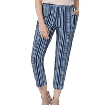Dennis Basso Printed Luxe Crepe Pull-On Crop Pants LARGE (2001) - $21.78