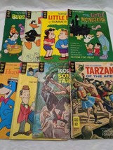 Lot Of (8) Gold Key Comic Books Bugs Bunny Tarzan The Little Monsters Lulu  - £17.50 GBP