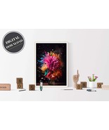 PRINTABLE wall art, Flowers exploding into a burst Print, Portrait | Dow... - £2.73 GBP