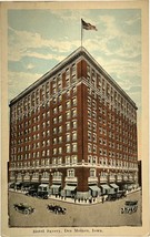 Hotel Savery, Des Moines, Iowa, vintage post card - £9.58 GBP