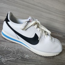 Nike DN1791-100 Cortez &#39;23 White Black Light Blue Sneaker Shoes Women 10... - $52.26