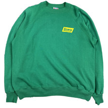 Vintage 90s Blank Colorblock Raglan Sweatshirt Mens Large Green Lowy Logo XL USA - $19.79