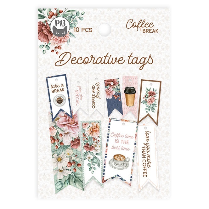 Coffee Break Double-Sided Cardstock Tags 10/Pkg- 02 P13COF22 - $7.30