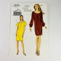 Vogue Dress Pattern V8530 Sz 6 8 10 12 Very Easy 2 Versions - £13.58 GBP