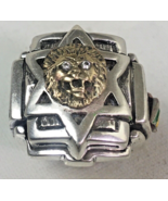 Artisan Made 10K gold  Lion of Judah Star of David  sterling silver ring... - $6,964.22 MXN
