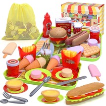 Fast Food Toys Play Food Toy Set,Kitchen Pretend Play Accessories Toy,Including  - £33.28 GBP