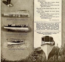1920 Cypress Lumber Ships Boat Wise Jim Advertisement Nautical Ephemera - $34.00