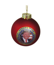 Kurt Adler 80MM President Trump Glass Ball Christmas Ornament In Gift Box C7572 - £13.53 GBP