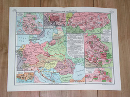 1938 Map Of Plebiscites 1920-1921 East Prussia Upper Silesia Poland Germany - £27.33 GBP