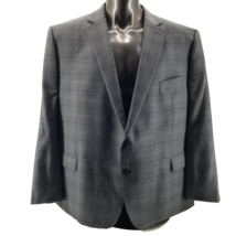 Ralph Lauren Blue Label Wool Blend Mens Sport Coat Gray Windowpane Plaid... - $73.42