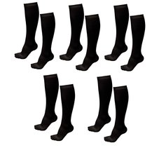 ASRocky Graduated Compression Socks (5 Pair) Anti-Fatigue Calf High Below Knee M - £27.77 GBP