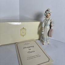 Lenox SHOPPING IN PARIS Ivory Fine China Figurine Hand Painted Certificate - £36.39 GBP