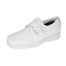  24 HOUR COMFORT Tom Men Wide Width Adjustable Buckle Leather Shoes  - £52.28 GBP