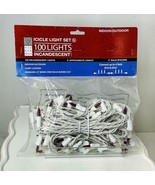 Vickerman Icicle Set ~ 100 Red &amp; Clear Frosted Christmas Lights - White ... - $345.96 MXN