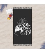 Boho Beach Cloth &quot;Find Yourself&quot; Wanderlust Nature Lover Gift Tent Campi... - £51.27 GBP