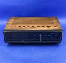 Vintage Panasonic RC-65 AM FM Alarm Clock Radio Wood Grain Design - $29.67