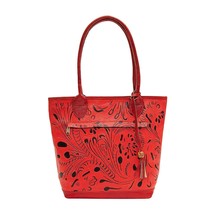 STG Red Tooling Handmade Shoulder Leather Bag For Women And Girls Best Gift Item - £73.66 GBP