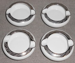 Set (4) FUKAGAWA Porcelain SILVER LICHEN PATTERN #917 Individual Ashtray... - £25.22 GBP