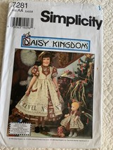 Simplicity Daisy Kingdom child dress and doll Clothes pattern Sz 3 to 6 7281 - u - £7.08 GBP