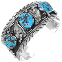 Navajo Big Boy Turquoise Silver Bracelet Men Cuff s7.25-8.5 Collin Farrell Style - £526.43 GBP+