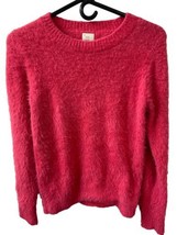 A New Day Sweater Womens Size XS Sparkly Pink Crew Neck Long Sleeved - £7.13 GBP