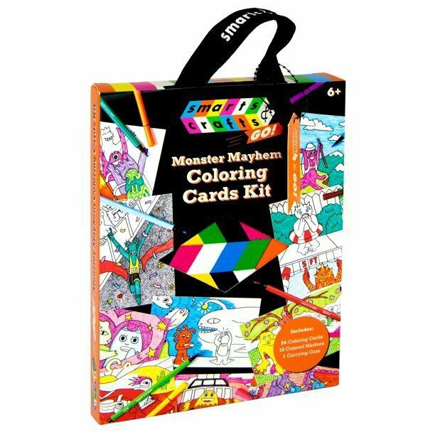 Smarts & Crafts Monster Mayhem Coloring Cards Craft Kit (37 Pieces) (LOC GRM1) Item image 2